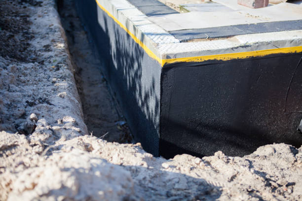 Residential Interior Drainage System installation at a Union, MI home by SJ Waterproofing Pros